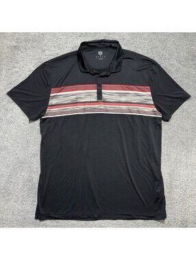Veece Men’s Black Polo 3XL Short Sleeve Polyester Shirt